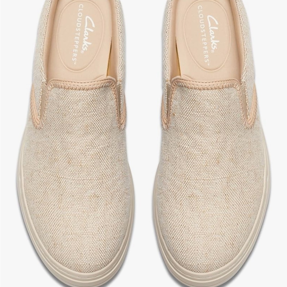 Clarks Women's Tan Slip-On Sneakers clogs